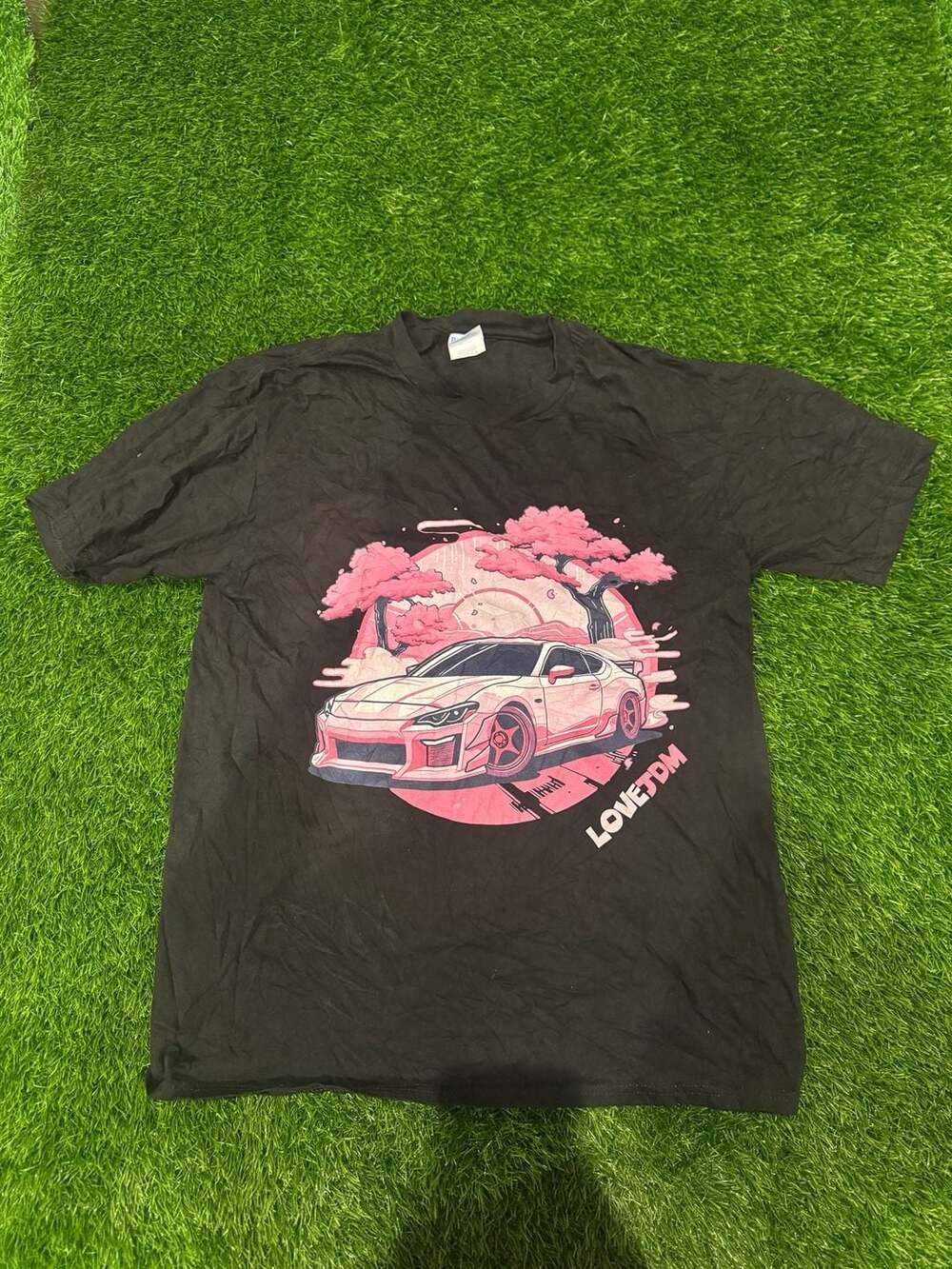 Love JDM Girl Racer Pink Japanese Race Car Graphic T-Shirt